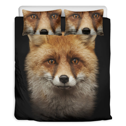 Fox Portrait Print Duvet Cover Bedding Set