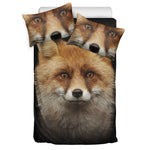 Fox Portrait Print Duvet Cover Bedding Set