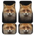 Fox Portrait Print Front and Back Car Floor Mats