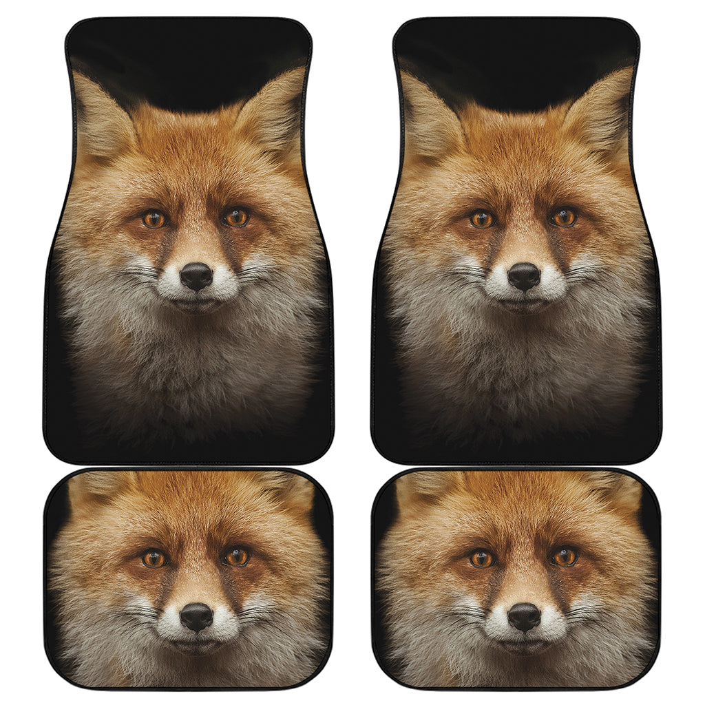 Fox Portrait Print Front and Back Car Floor Mats