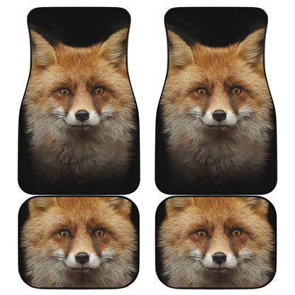 Fox Portrait Print Front and Back Car Floor Mats