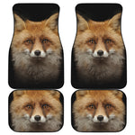 Fox Portrait Print Front and Back Car Floor Mats