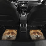 Fox Portrait Print Front and Back Car Floor Mats