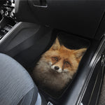 Fox Portrait Print Front and Back Car Floor Mats
