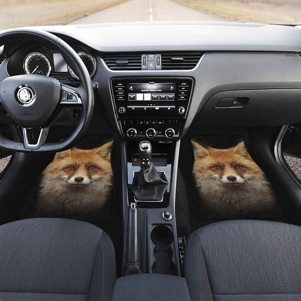 Fox Portrait Print Front Car Floor Mats