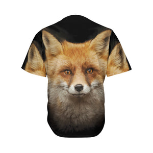 Fox Portrait Print Men's Baseball Jersey