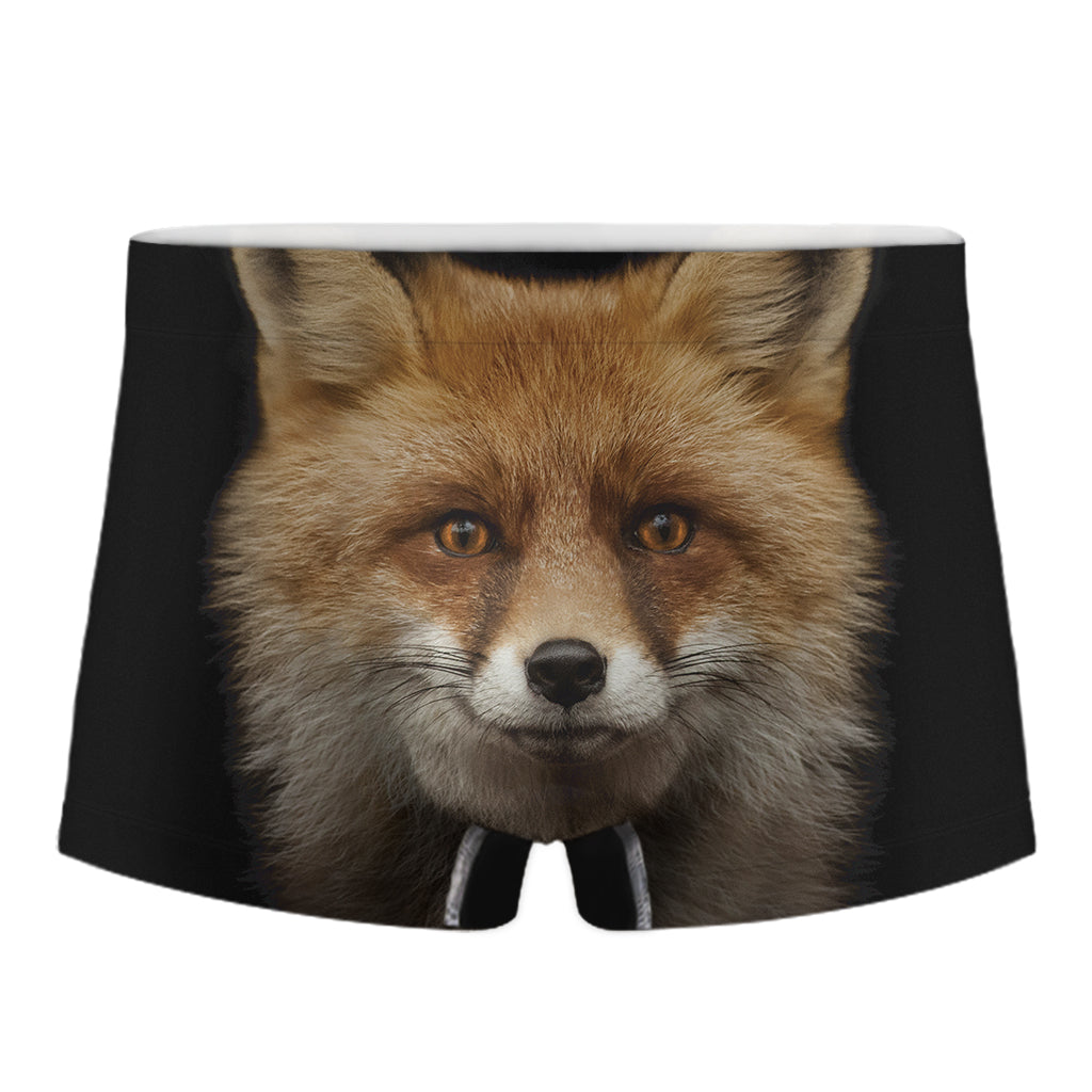 Fox Portrait Print Men's Boxer Briefs