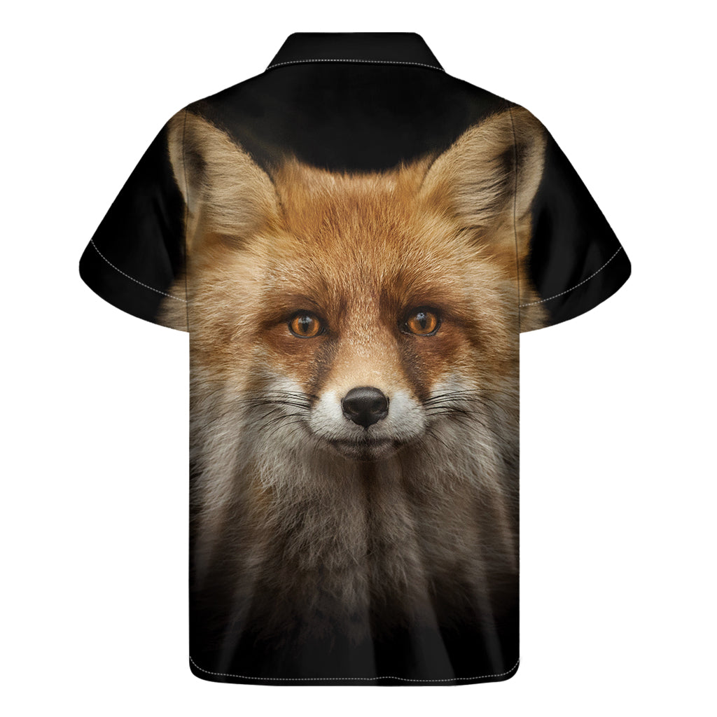 Fox Portrait Print Men's Short Sleeve Shirt