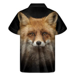 Fox Portrait Print Men's Short Sleeve Shirt