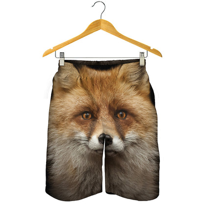 Fox Portrait Print Men's Shorts