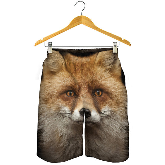 Fox Portrait Print Men's Shorts