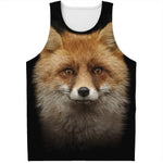 Fox Portrait Print Men's Tank Top
