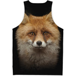 Fox Portrait Print Men's Tank Top