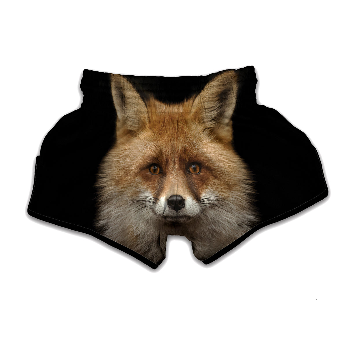 Fox Portrait Print Muay Thai Boxing Shorts