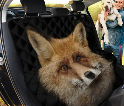 Fox Portrait Print Pet Car Back Seat Cover