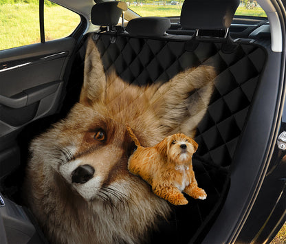 Fox Portrait Print Pet Car Back Seat Cover