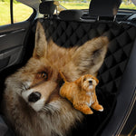 Fox Portrait Print Pet Car Back Seat Cover