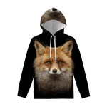 Fox Portrait Print Pullover Hoodie