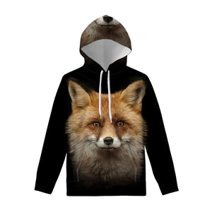 Fox Portrait Print Pullover Hoodie