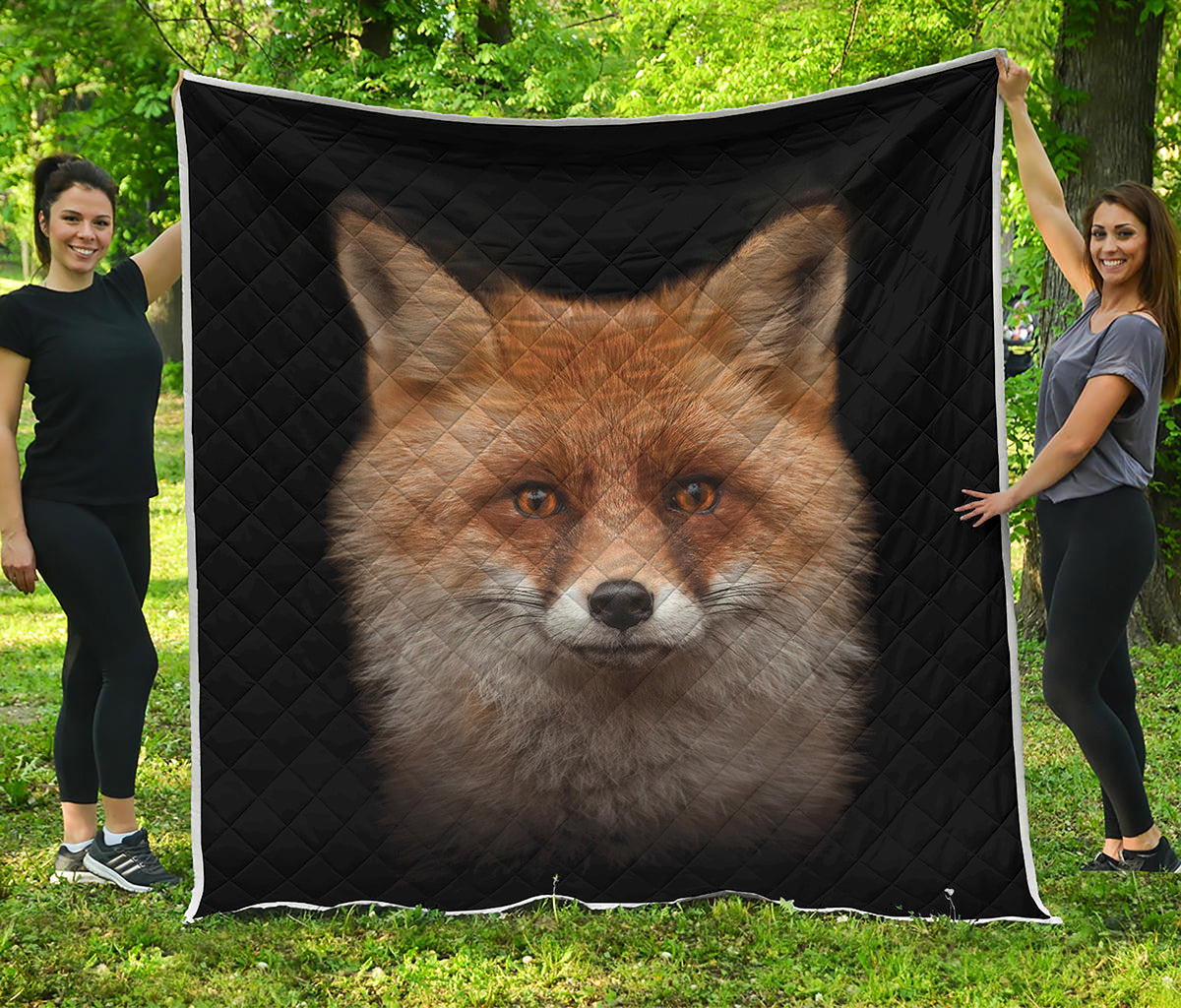 Fox Portrait Print Quilt