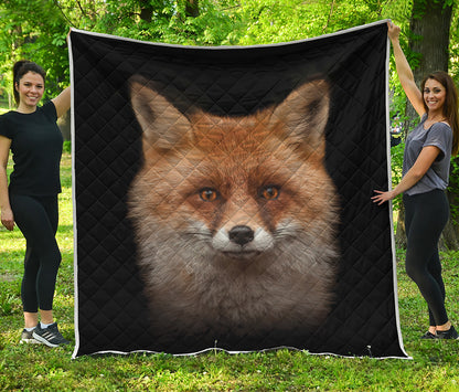 Fox Portrait Print Quilt