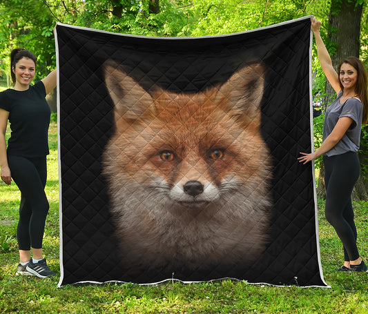 Fox Portrait Print Quilt