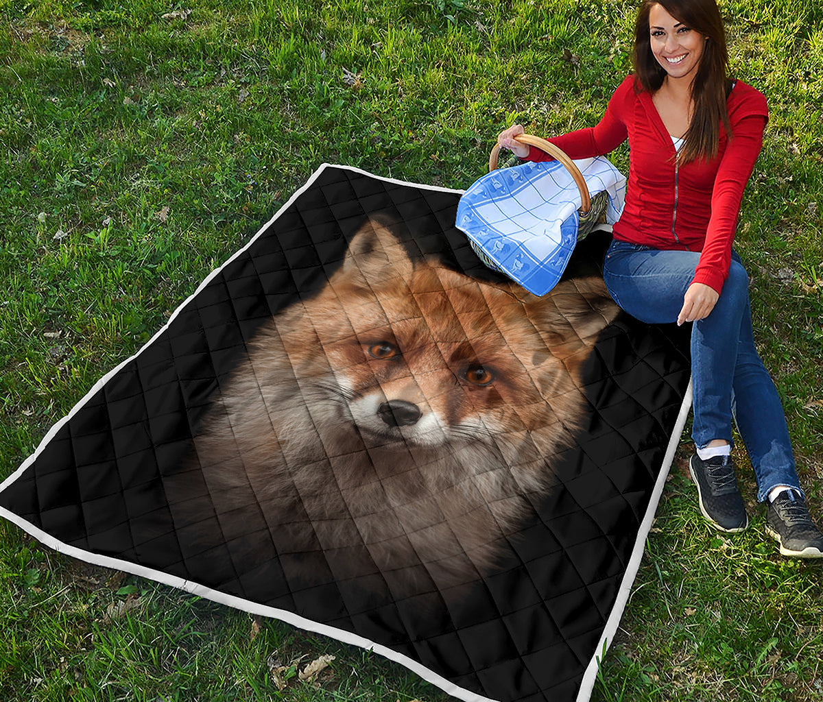 Fox Portrait Print Quilt