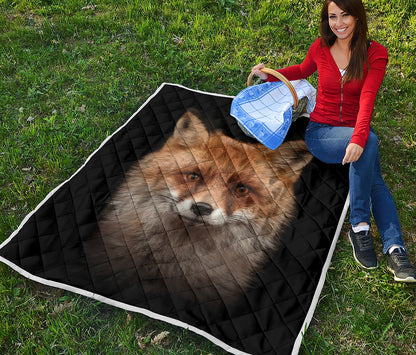 Fox Portrait Print Quilt