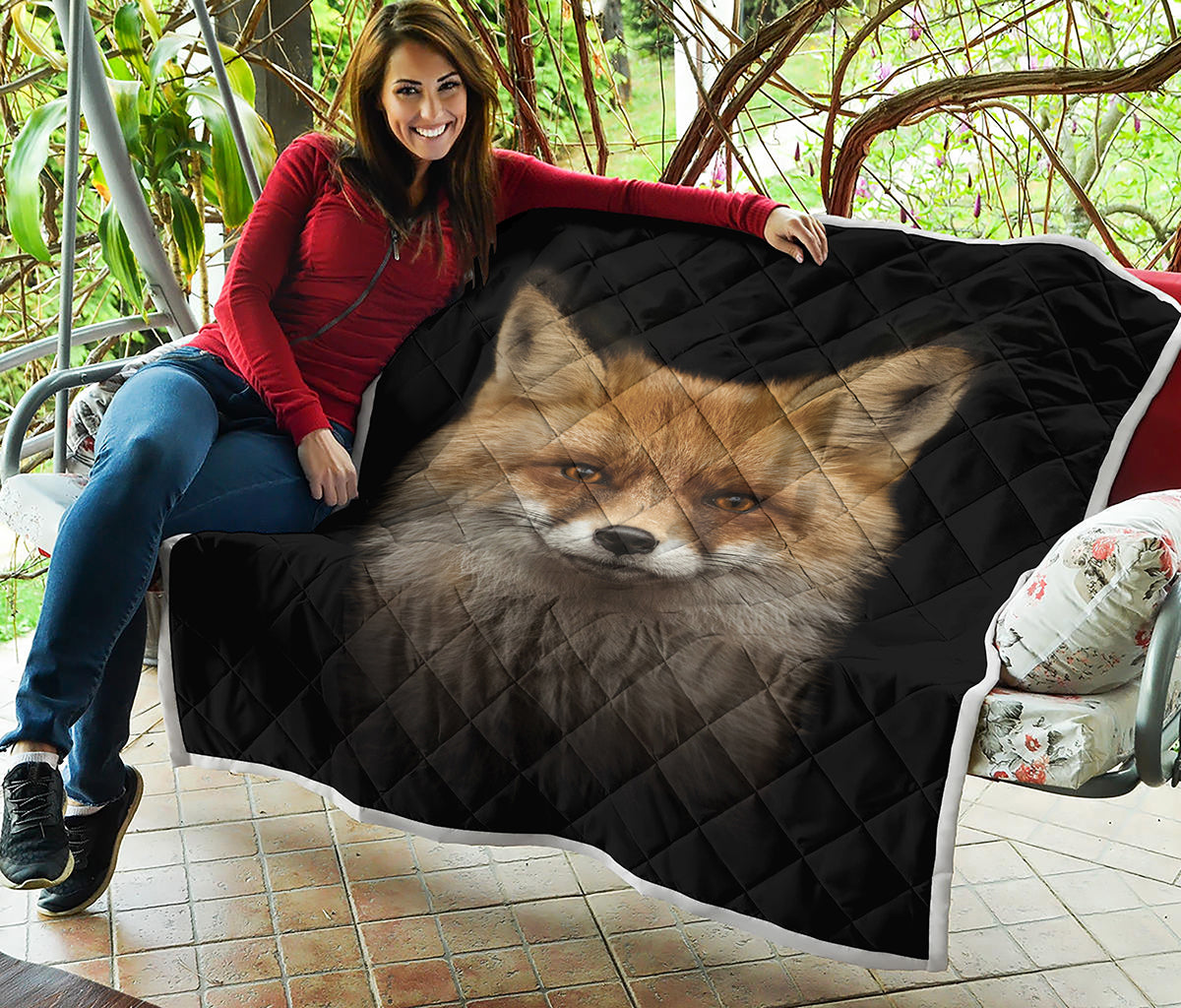 Fox Portrait Print Quilt