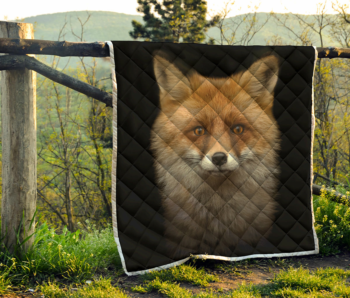 Fox Portrait Print Quilt