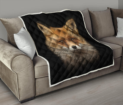 Fox Portrait Print Quilt