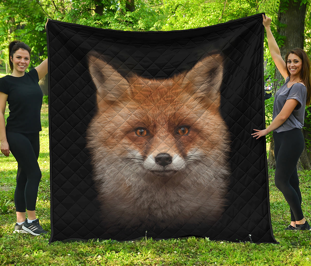 Fox Portrait Print Quilt