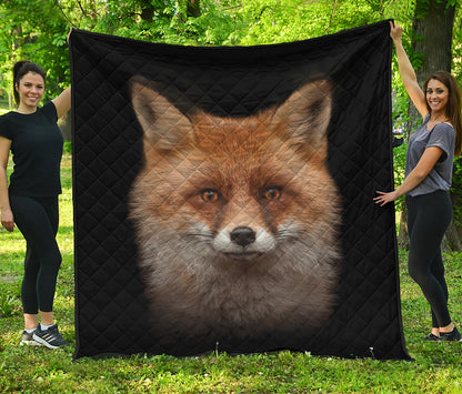 Fox Portrait Print Quilt