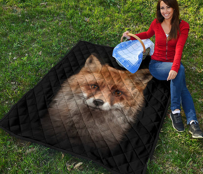 Fox Portrait Print Quilt