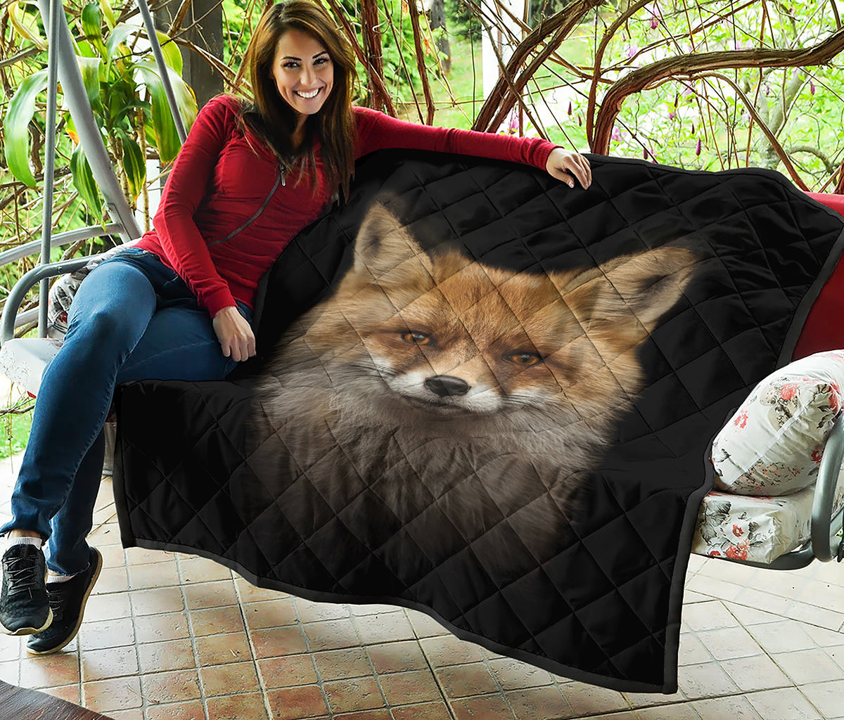 Fox Portrait Print Quilt