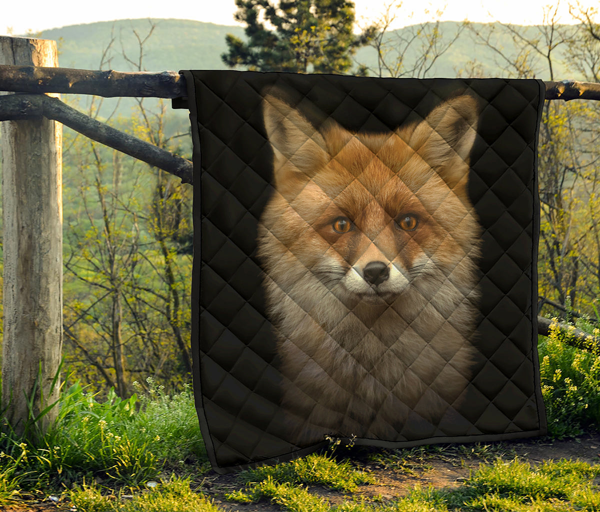 Fox Portrait Print Quilt