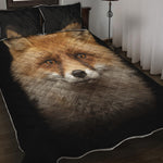 Fox Portrait Print Quilt Bed Set