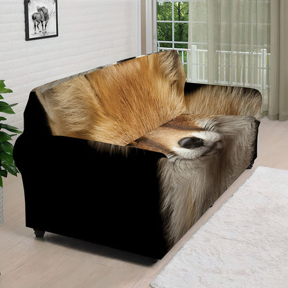 Fox Portrait Print Sofa Cover