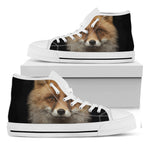 Fox Portrait Print White High Top Shoes