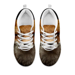 Fox Portrait Print White Sneakers