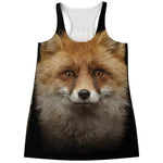 Fox Portrait Print Women's Racerback Tank Top