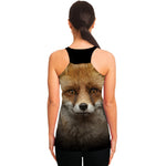 Fox Portrait Print Women's Racerback Tank Top