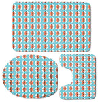 Fox With Glasses Pattern Print 3 Piece Bath Mat Set