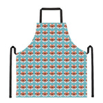 Fox With Glasses Pattern Print Apron