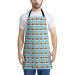 Fox With Glasses Pattern Print Apron
