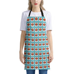 Fox With Glasses Pattern Print Apron