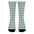 Fox With Glasses Pattern Print Crew Socks