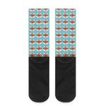Fox With Glasses Pattern Print Crew Socks