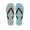 Fox With Glasses Pattern Print Flip Flops