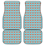 Fox With Glasses Pattern Print Front and Back Car Floor Mats